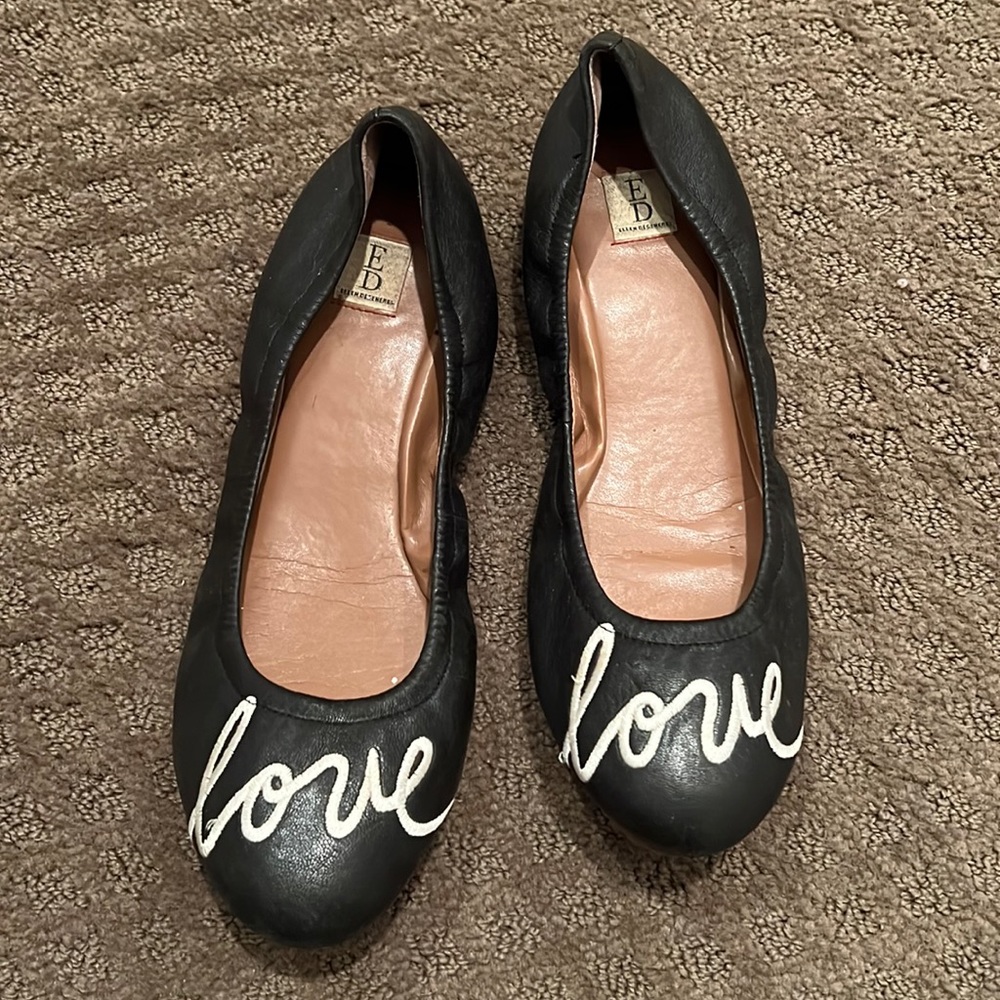 Gently worn Ellen Degeneres line of leather ballet flat